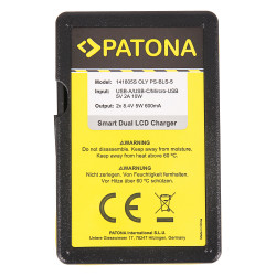 PATONA ładowarka Smart Dual LCD USB Olympus Fuji
