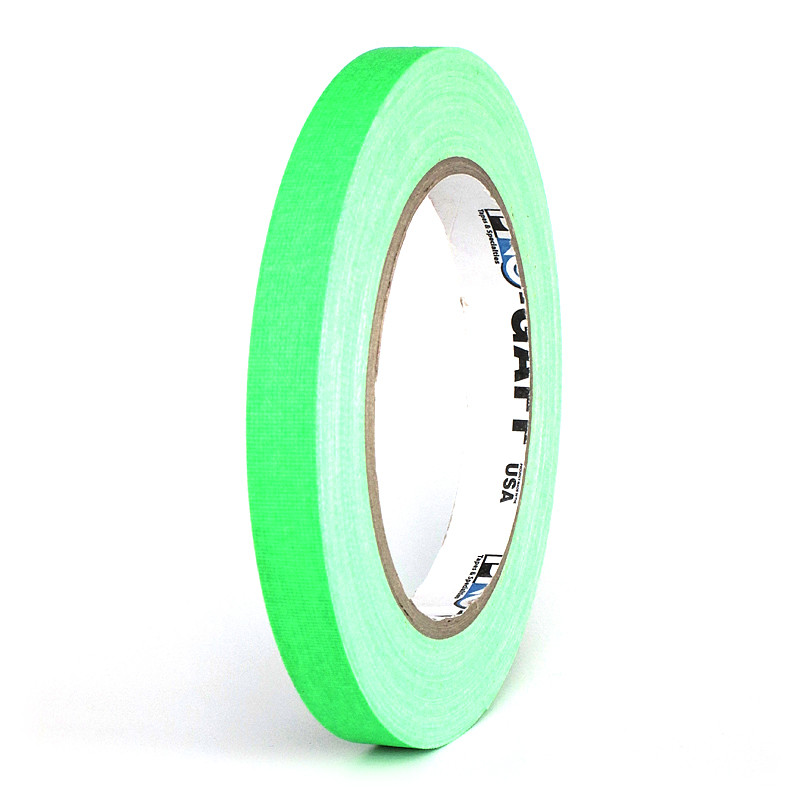 Taśma PRO GAFF zielona FLUORESCENT 12mm x 22,8m