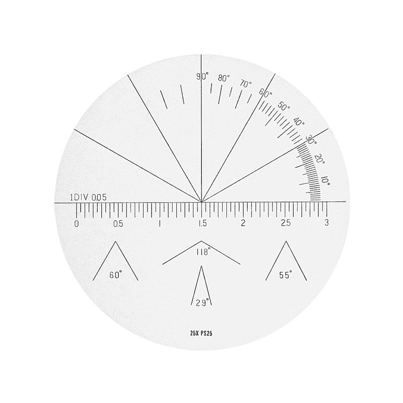 Skala nr PS-25 do mikroskopu 2008-25 Peak