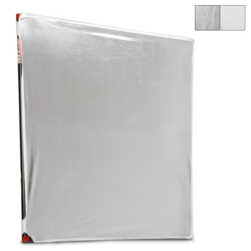 Tkanina biała/srebrna do LITEPANEL 99x99cm