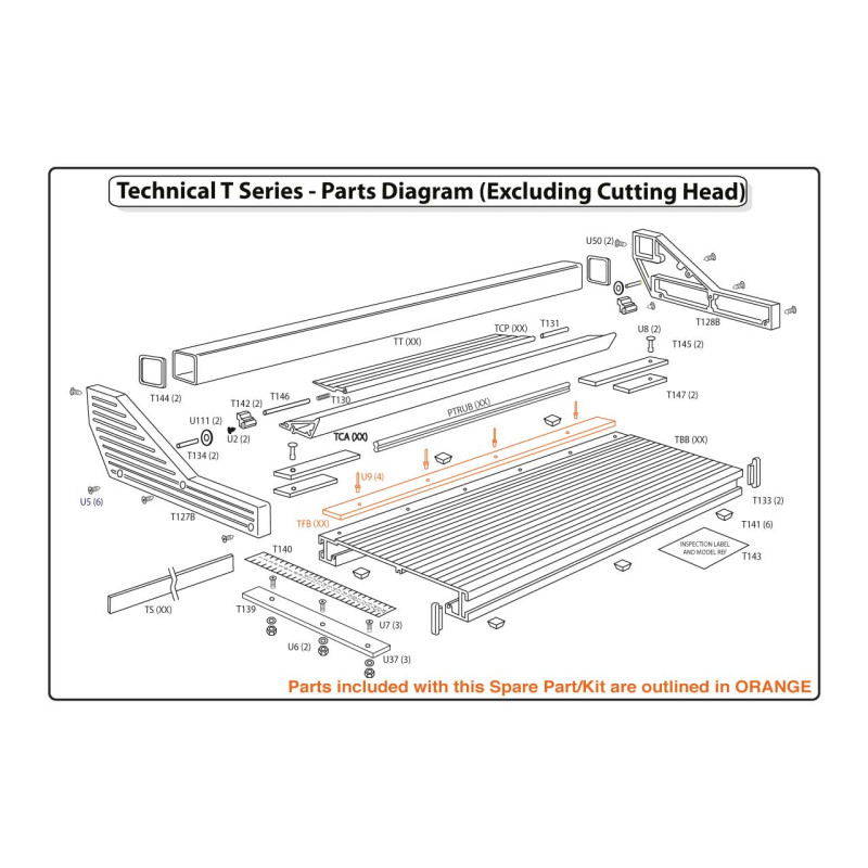 Część serwisowa TFB125 do obcinarki PT1250