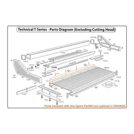 Część serwisowa TFB125 do obcinarki PT1250