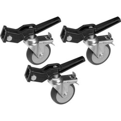 Koła z hamulcem czarne 3szt