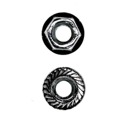 Nakrętka M4 z kołnierzem, moletą