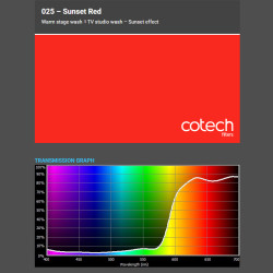 SUNSET RED 1,22x1m-7,6m filtr foliowy Cotech
