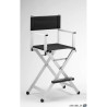 Krzesło 'reżyserskie' aluminiowe wys. 70cm srebrne
