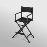 Krzesło 'reżyserskie' aluminiowe wys. 75cm czarne