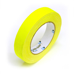 Taśma PRO GAFF żółta FLUORESCENT 24mm x 22,8m