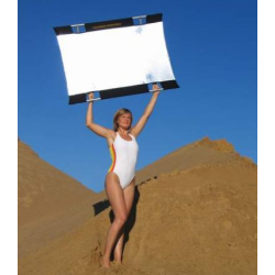 Zestaw MINI rama + tkanina srebrna/biała 90x125cm