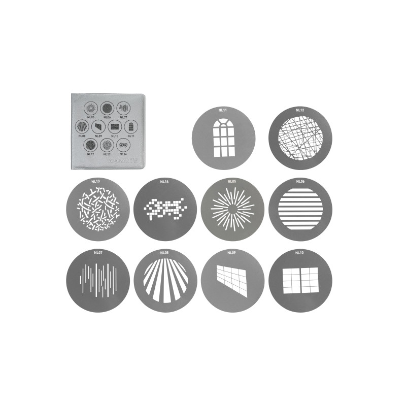 GOBO 1 Zestaw filtrów do spota PJ-FZ60, 10szt