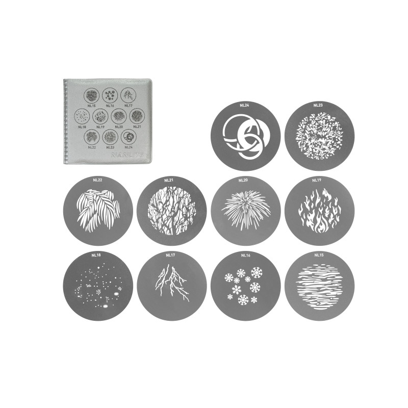 GOBO 2 Zestaw filtrów do spota PJ-FZ60, 10szt