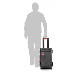 Kufer HPRC 2550WE pusty z kółkami - czarny