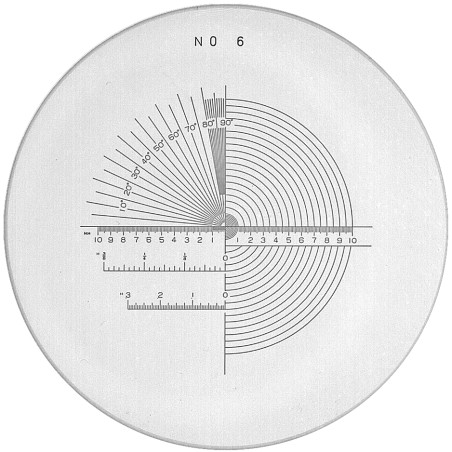 Skala Nr 6 do lupy 1983, 2004, 2028 Peak