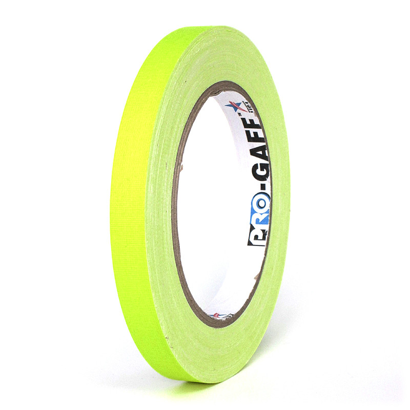 Taśma PRO GAFF żółta FLUORESCENT 12mm x 22,8m